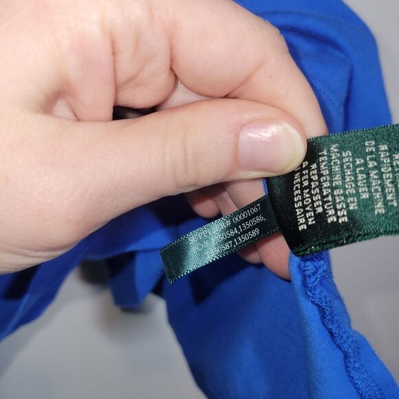 Lauren Ralph Lauren Blue Peasant Top 1X - Picture 6 of 11